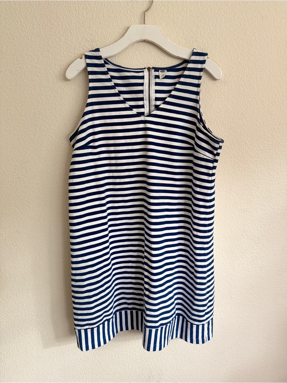 Old Navy Blue & White Striped Sleeveless Shift Dress size Large